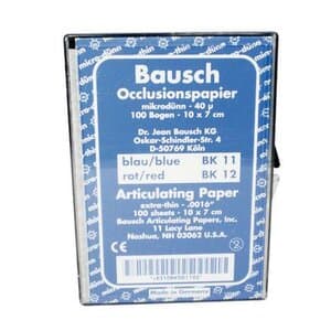 Bausch Arti-Check Articulating Paper Sheets, Micro-Thin 40 Microns, Blue, 100 x 70 mm (2.75" x 4"), 100 Sheets/Box, BK-11 thumbnail 6