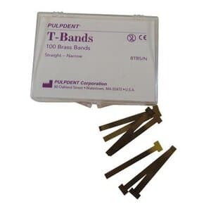 T-Bands, Straight, Narrow, Brass, 0.002" / 0.05 mm Thick, 100/Pk, BTBS/N thumbnail 14