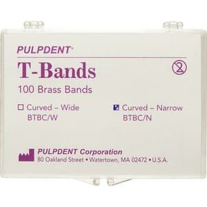 T-Bands Brass Curved Narrow Matrix Bands, 0.002" / 0.05 mm Thick, 5/32", 100/Pk, BTBC/N thumbnail 4