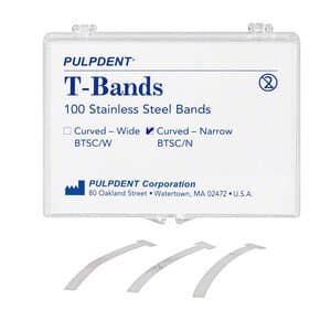 T-Bands, Stainless Steel, Curved/Narrow, 0.002" (0.05 mm) Thick, 100/Pk, BTSC/N thumbnail 9