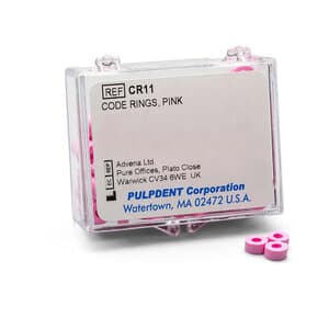 Pulpdent Code Rings, Pink, Standard Size 1/8" ID x 1/8" Wide, Silicone, 50/Box, CR11-50 thumbnail 4
