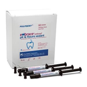Pulpdent Embrace WetBond Pit & Fissure Sealant, Natural Shade, 1.2 mL Syringe, 4/Pk Kit with 20 Applicator Tips, EMS thumbnail 10