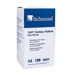 Richmond Dental Cotton Pellets, Size 2, 7/32" Diameter, 100% Cotton, Non-Sterile, 2550/Box, 100107 thumbnail 17