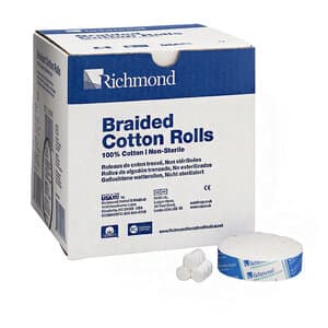 Richmond Braided Cotton Rolls, Sterile, Medium, 3/8" x 1 1/2", 2000/Pk, 200206 thumbnail 13