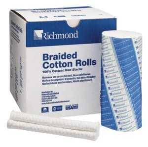 Richmond Dental Braided Cotton Rolls, Large, 1/2" x 6", Non-Sterile, 400/Case thumbnail 2