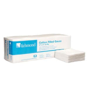 Richmond Cotton Filled Exodontia Sponges, 3" x 3", 4-Ply, Non-Sterile, 200/Sleeve, 300311 thumbnail 4