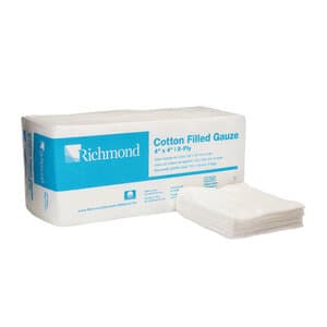Richmond Cotton Filled Exodontia Sponges, Non-Sterile, 4" x 4", 4-Ply, 200/Sleeve, 10 Sleeves/Case, 2000/Case, 300312 thumbnail 7