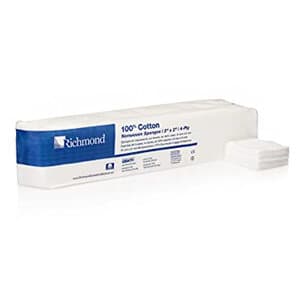 Richmond 100% Cotton Non-Woven Sponges, 4-Ply, 2" x 2", Non-Sterile, 5000/Case, 300631 thumbnail 7