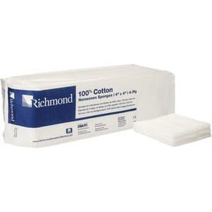 Richmond 100% Cotton Non-Woven Sponges, 4-Ply, Non-Sterile, 4" x 4", 2000/Case, 300633 thumbnail 7