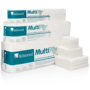Richmond MultiPly Rayon/Poly Nonwoven Sponges, Non-Sterile, 2" x 2", 8-Ply, 3000/Case, 300637 thumbnail 7