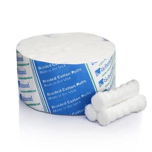 Richmond Braided Cotton Rolls, Medium Diameter 3/8" x 1 1/2", Junior Pack, Non-Sterile, 2000/Box, 200204 thumbnail 16