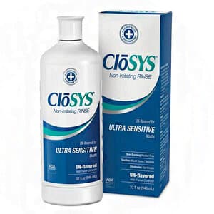 CloSYS Ultra Sensitive Oral Rinse, Unflavored, Alcohol-Free, 32 oz Bottle, CLUS32-2014R thumbnail 4