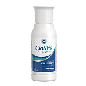 CloSYS Ultra Sensitive Oral Health Rinse, Unflavored, Alcohol-Free, 3.4 oz Bottle, 48/Case thumbnail 5