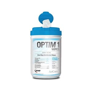 SciCan Optim 1 Pre-Saturated Disinfectant Wipes, X-Large, 10" x 10", 60/Canister, OPT1-W10X10 thumbnail 11