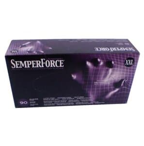 SemperForce® Nitrile Exam Gloves, Powder Free, Non-Sterile, Black, XX-Large (2XL), Textured, 90/Box thumbnail 2