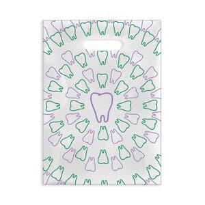 Sherman Specialty Scatter Bags, Purple/Green Tooth Swirl, 7.5" x 10", Clear, 100/Pkg, 98Y thumbnail 5