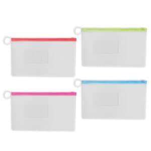 Sherman Specialty Large Vinyl Zipper Pouch, 10" x 6", Assorted Colors, with Business Card Pocket, 144/Pack, S39006 thumbnail 4