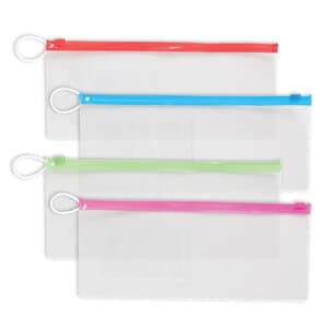 Sherman Specialty Vinyl Zipper Pouch, 10" x 4", Assorted Neon Colors, 144/Case thumbnail 2