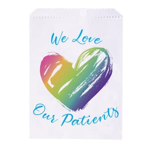 We Love Our Patients Paper Bags, 7.5" x 10", 100/Pack, S8659 thumbnail 5