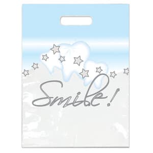 Sherman Specialty Stars and Smile! Small Patient Take-Home Bags, 7.5" x 9", White, 100/Pkg, SBG64 thumbnail 5