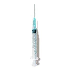 Cardinal Luer Lock Syringes, 3cc with 21G x 1" Needles - LUER LOCK SYRINGES 3CC W/NEEDLES 21GA X 1 - Image 1