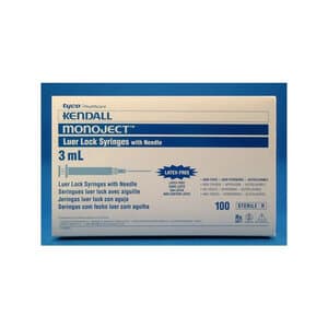 Cardinal Luer Lock Syringe, 3cc with 22GA x 1-1/2" Needle - LUER LOCK SYRINGES 3CC W/NEEDLE 22GA X1-1/2 - Image 1