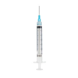 Monoject Syringe 3mL, 25G x 5/8", 0.1cc Graduations, Box/100 - Monoject Syringe 3mL, 25G x 5/8", 0.1cc Graduations, Box/100 - Image 1