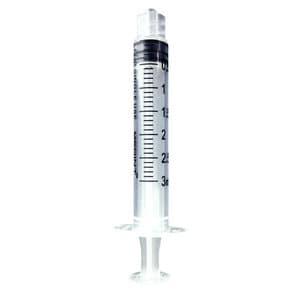 Monoject 3cc Syringe Only with Luer Lock Tip, Sterile, Single-Use, 100/Box - Monoject 3cc Syringe Only w/Luer Lock Tip (100) - Image 1