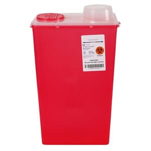 Monoject 14qt Chimney-Top Red Large Sharps Container, 10/Box - Monoject 14qt Chimney-Top Red Large Sharps - Image 1