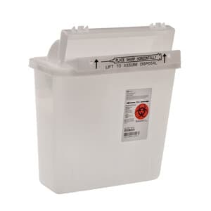 SharpStar In-Room Sharps Disposal System with Lid, 5 Quart, Clear - SHARPSTAR IN-ROOM SYSTEM W/ LID 5QT CLEAR - Image 1