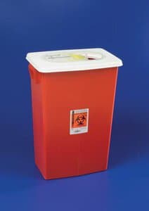 Cardinal Health 18 Gallon Large Volume Red Sharps Container with Sliding Lid - SHARPS CONTAINER 18 GAL LAR VOL RED SLIDING LID - Image 1