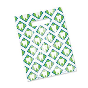 SmileMakers Small Scatter Print Tooth Design Bags, 7.5" x 9", 100/Bx thumbnail 2