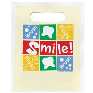 SmileMakers Small Brush Floss Smile Bags, 7.5 x 9 inches, Pack of 100 thumbnail 2