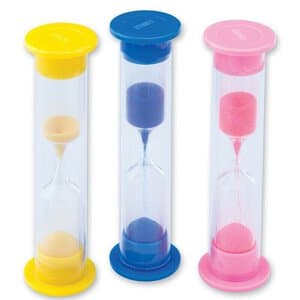 SmileMakers 3-Minute Brushing Timer, Colored Sand, Assorted Colors (Pink, Yellow, Blue), Pack of 40 thumbnail 2