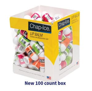 Chap Ice Soothing Lip Balm, Assorted Flavors, Box of 100 - CHAP ICE SOOTHING LIP BALM ASSORTED FLAVORS BOX/100 - Image 1