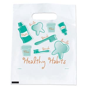 Smilemakers Healthy Habits Bags, 7.5" x 9", Pack of 100 - HEALTHY HABITS BAGS PK100 7.5 X 9 - Image 1