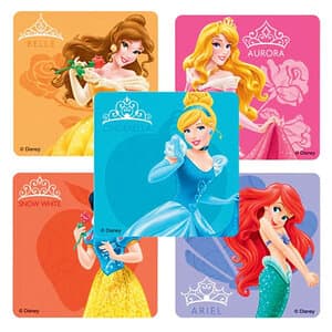 Disney Princess Sticker Assortment Roll of 100, 2.5 inches, 5 Designs, SmileMakers thumbnail 2