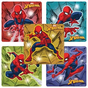 Smilemakers Spider-Man Glitter Stickers, Box of 50 - SPIDER-MAN GLITTER STICKERS BOX/50 - Image 1