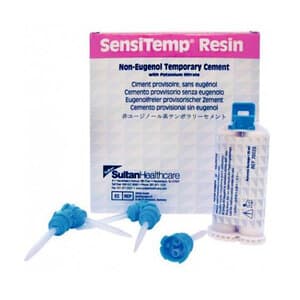 SensiTemp Resin Noneugenol Temporary Cement Cartridge Refill with 15 Mix Tips - SENSITEMP RESIN CARTRIDGES REFILL W/15 MIX TIPS - Image 1