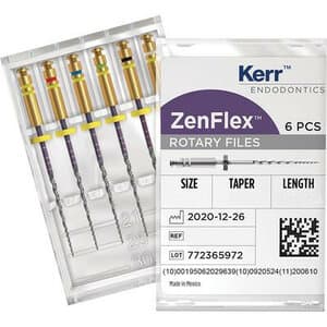 ZenFlex NiTi Rotary Shaping Files, .30/.04, 21mm, Non-Cutting Tip, 6/Pk, 818-1301 thumbnail 7