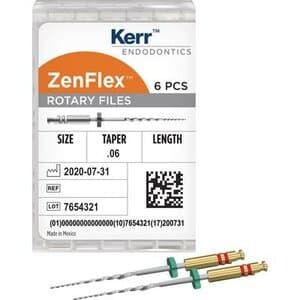 ZenFlex NiTi Rotary Shaping File, .50/.06, 31mm, Non-Cutting, 6/Pk, 818-2503 thumbnail 6
