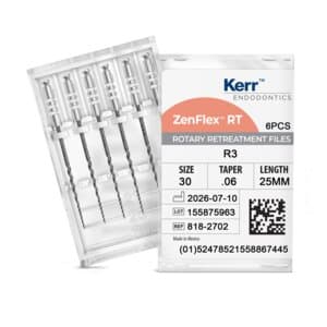 ZenFlex RT NiTi Retreatment Files, 30/.06, 25mm, Refill Pack of 6, Kerr thumbnail 2
