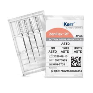 ZenFlex RT NiTi Retreatment Files, Assorted Pack, (25/.08 17mm, 35/.06 21mm, 30/.06 25mm, 25/.06 25mm), 4/Pk thumbnail 2