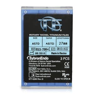 Kerr TF Twisted Rotary Nickel Titanium Endodontic Files, Anterior Assorted Procedure Pack, 27mm, 3 Files/Pack thumbnail 8