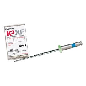 K3XF NiTi Rotary Files, 25 mm, .06 Taper, #35, Green, 6/Pk, 823-6355 thumbnail 13