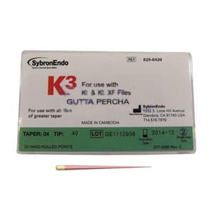 K3/K3XF Gutta Percha Points, 0.04 Taper, Size #20, Yellow, 50/Pk, 825-0420 thumbnail 16