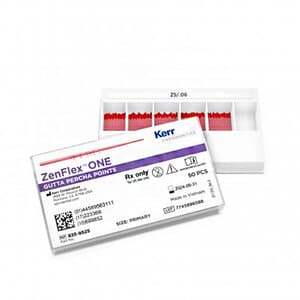 Kerr ZenFlex ONE Gutta Percha Points, Primary 25/.06, Red, 50/Pk, 825-9525 thumbnail 7