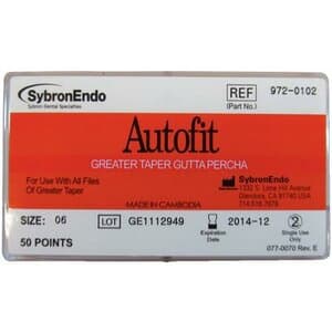Kerr Autofit Greater Taper Gutta-Percha Cones, Hand-Rolled, 0.06 Taper, White, 50/Pk, 972-0102 thumbnail 12