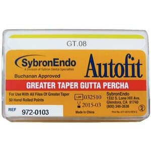 Kerr AutoFit Greater Taper Gutta Percha Points, 0.08 Taper, Yellow, 50/Pk, 972-0103 thumbnail 12