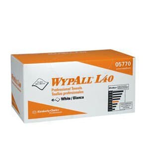 WypAll L40 Professional Towels, White, 12" x 23", 45 per Pop-Up Box, 12 Boxes per Case - Wypall L40 Professional Towels 12" x 23" (45) - Image 1